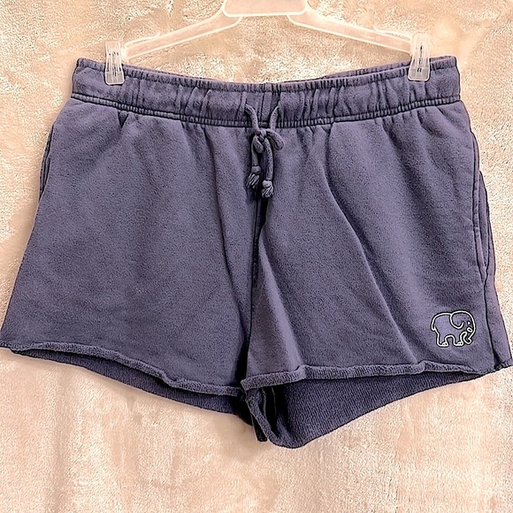 IVORY ELLA 🐘 100% ORGANIC COTTON NAVY BLUE ELEPHANT SHORTS Women’s XXL or 18 - Picture 2 of 12